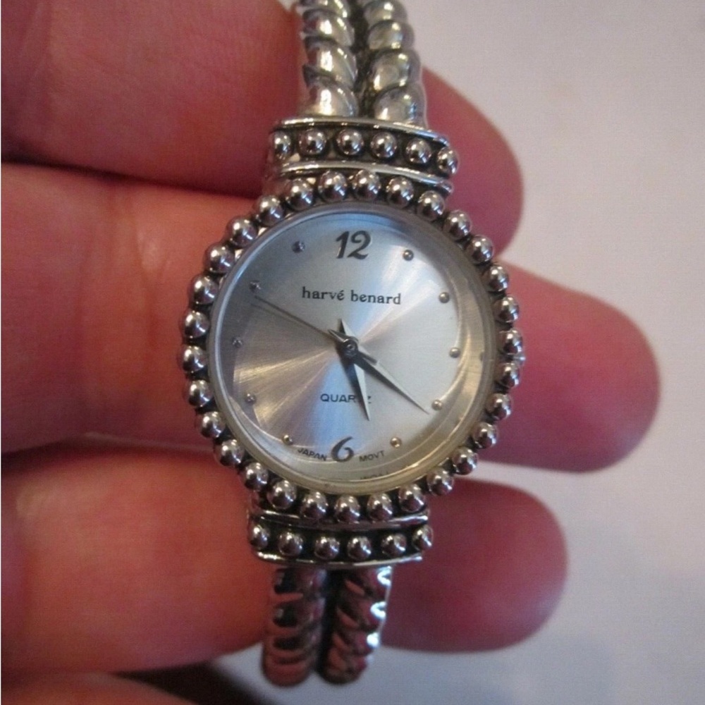 Harvé Benard Silver Quartz Watch